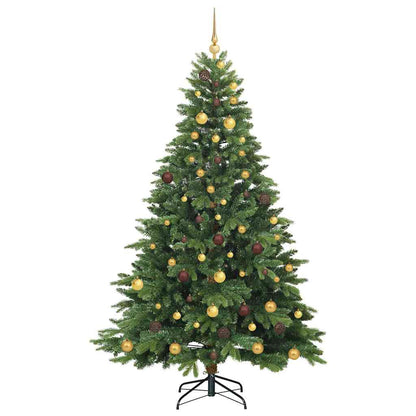 Kunstkerstboom met 300 LED met standaard Groen 210 cm PE en PVC