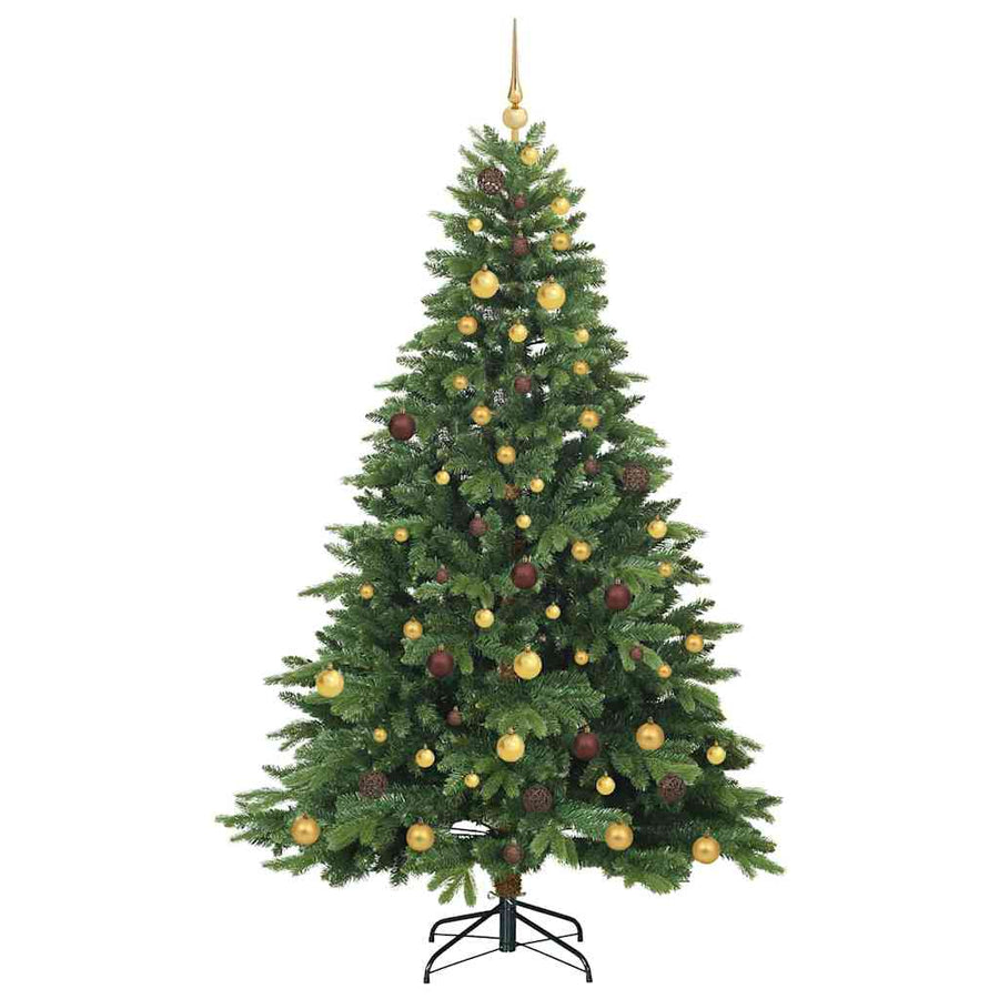 Kunstkerstboom met 300 LED met standaard Groen 210 cm PE en PVC