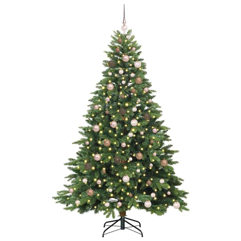 Kunstkerstboom met 300 LED met standaard Groen 210 cm PE en PVC