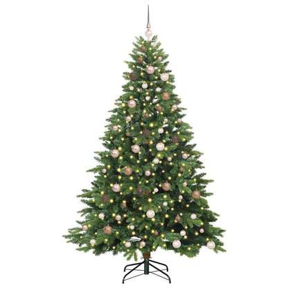Kunstkerstboom met 300 LED met standaard Groen 210 cm PE en PVC