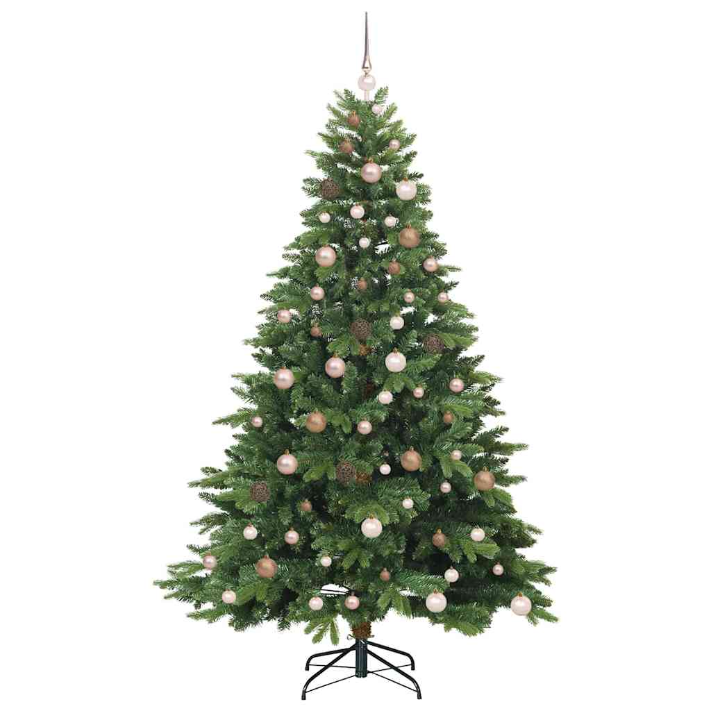 Kunstkerstboom met 300 LED met standaard Groen 210 cm PE en PVC