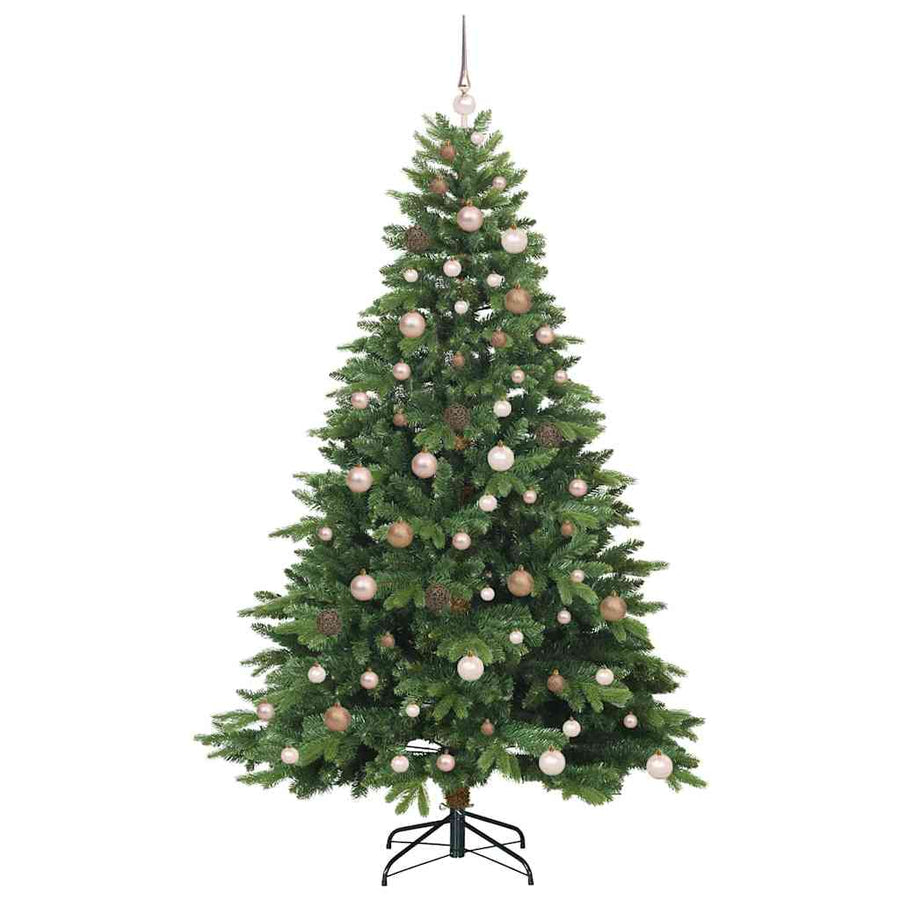 Kunstkerstboom met 300 LED met standaard Groen 210 cm PE en PVC