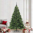 Kunstkerstboom 210 cm met 300 LED groen PE PVC