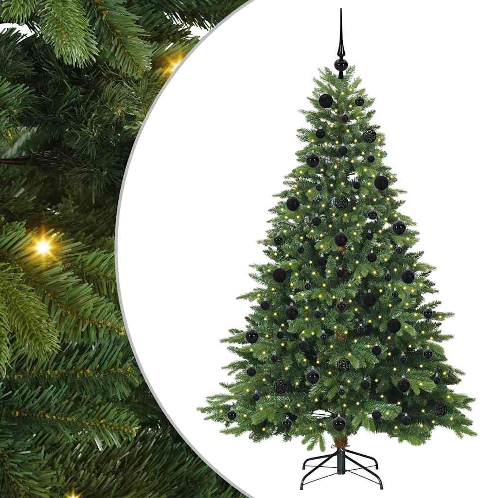 Kunstkerstboom met 300 LED met standaard Groen 210 cm PE en PVC