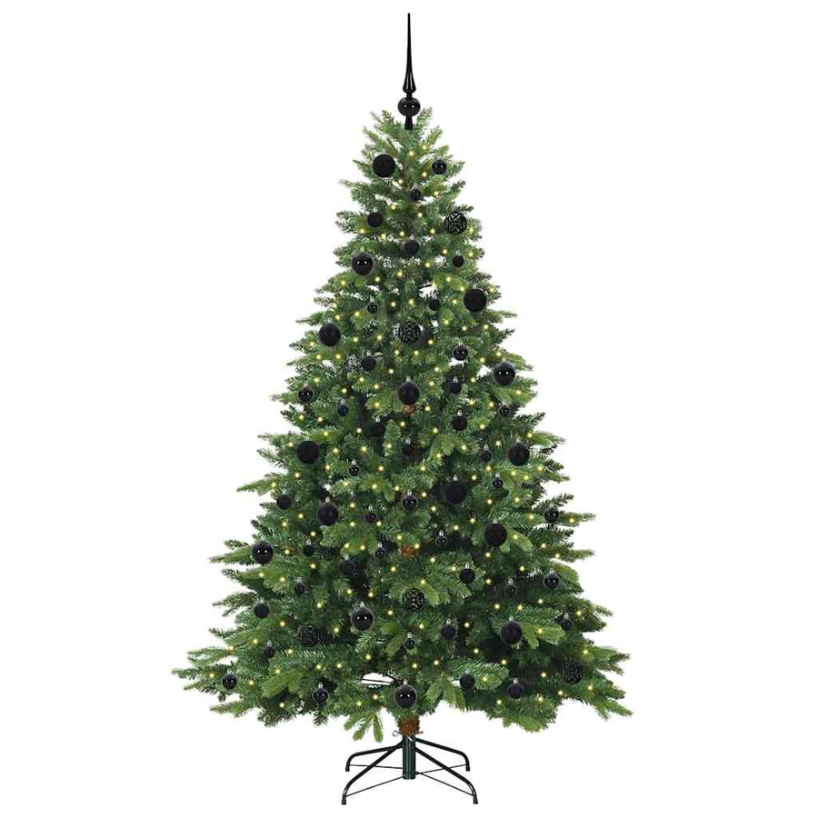 Kunstkerstboom met 300 LED met standaard Groen 210 cm PE en PVC