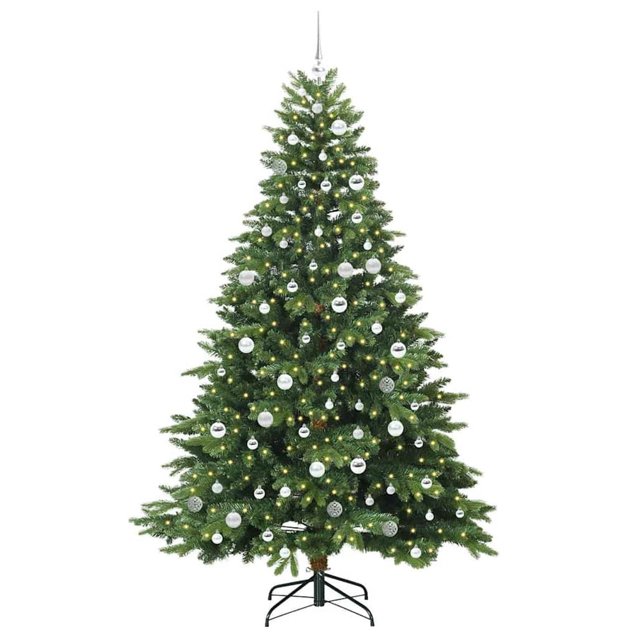 Kunstkerstboom met 300 LED met standaard Groen 210 cm PE en PVC