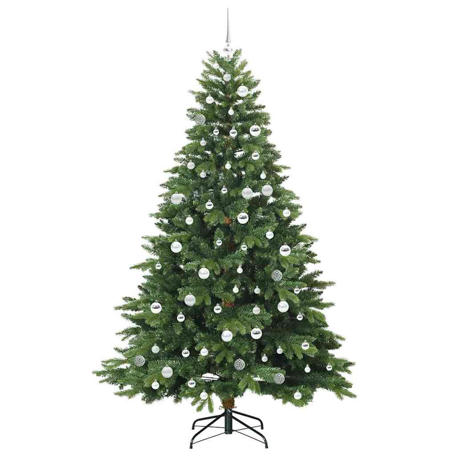 Kunstkerstboom met 300 LED met standaard Groen 210 cm PE en PVC