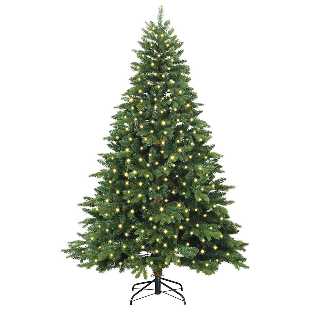 Kunstkerstboom met 300 LED met standaard Groen 240 cm PE en PVC