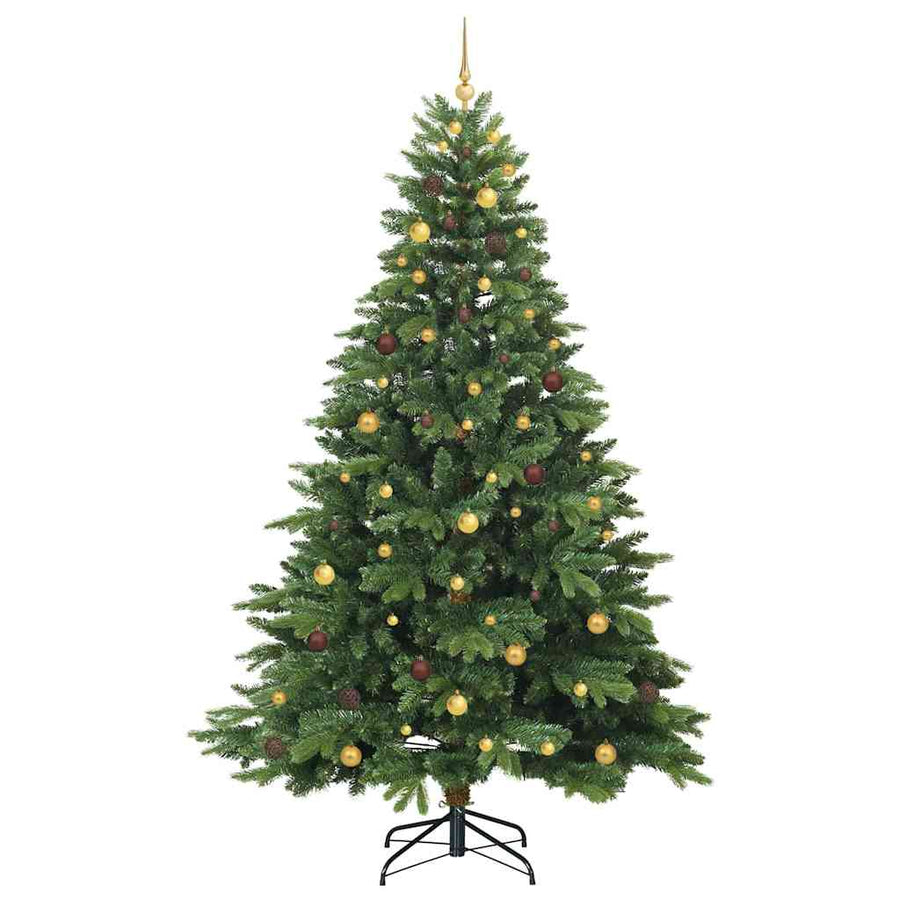 Kunstkerstboom met 300 LED met standaard Groen 240 cm PE en PVC