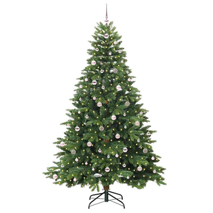 Kunstkerstboom met 300 LED met standaard Groen 240 cm PE en PVC