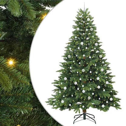 Kunstkerstboom met 300 LED met standaard Groen 240 cm PE en PVC