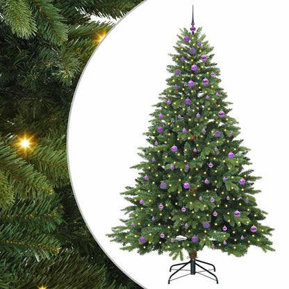 Kunstkerstboom met 300 LED met standaard Groen 240 cm PE en PVC