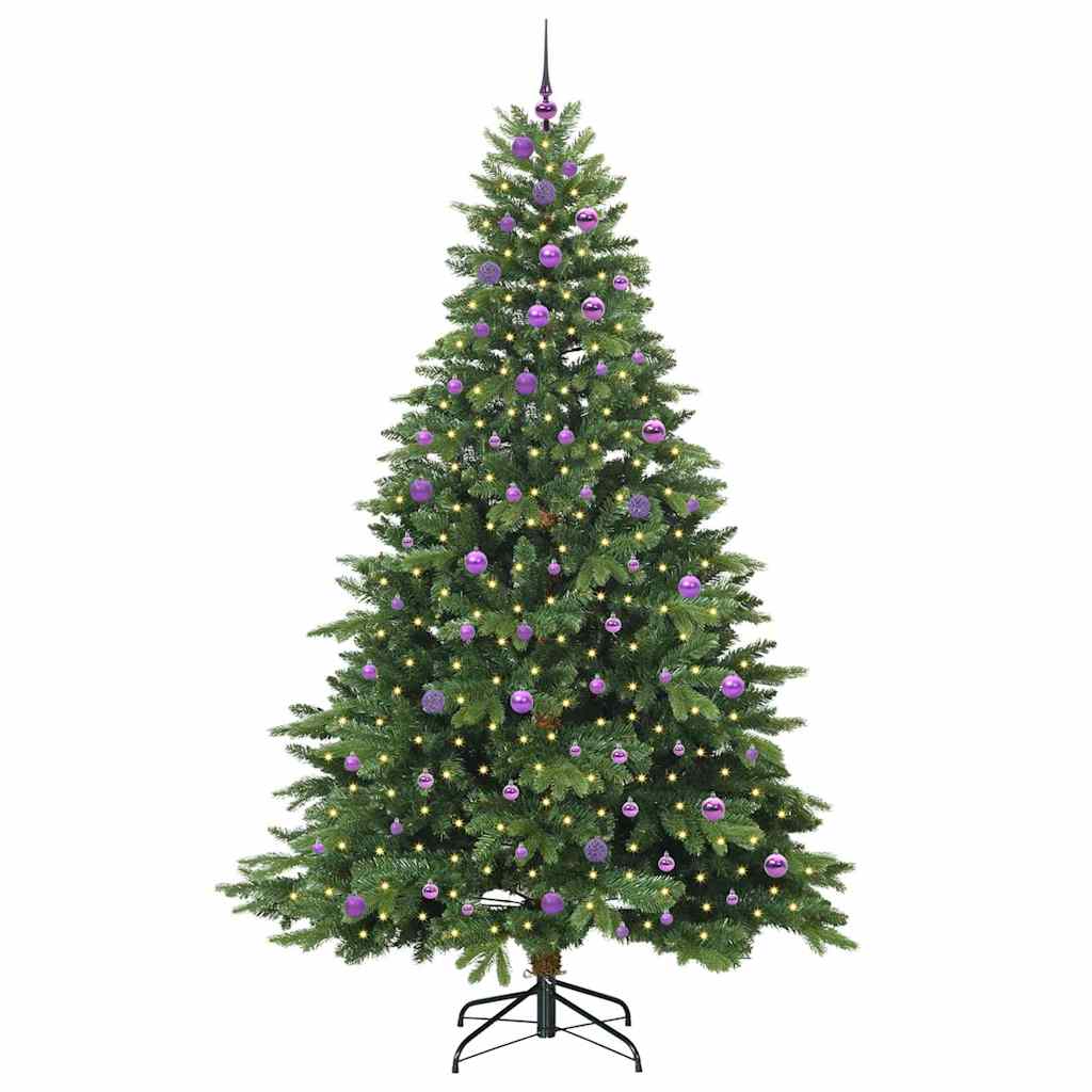 Kunstkerstboom met 300 LED met standaard Groen 240 cm PE en PVC
