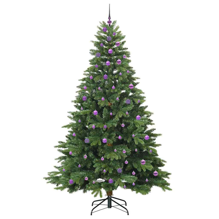 Kunstkerstboom met 300 LED met standaard Groen 240 cm PE en PVC