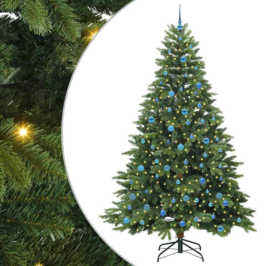 Kunstkerstboom met 300 LED met standaard Groen 240 cm PE en PVC