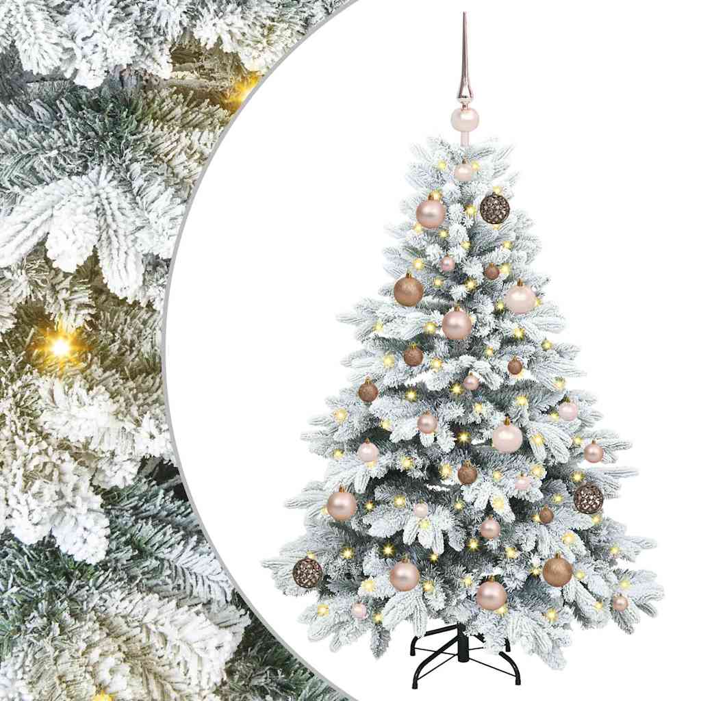 Kunstkerstboom met 150 LED met standaard Wit 120 cm PE en PVC