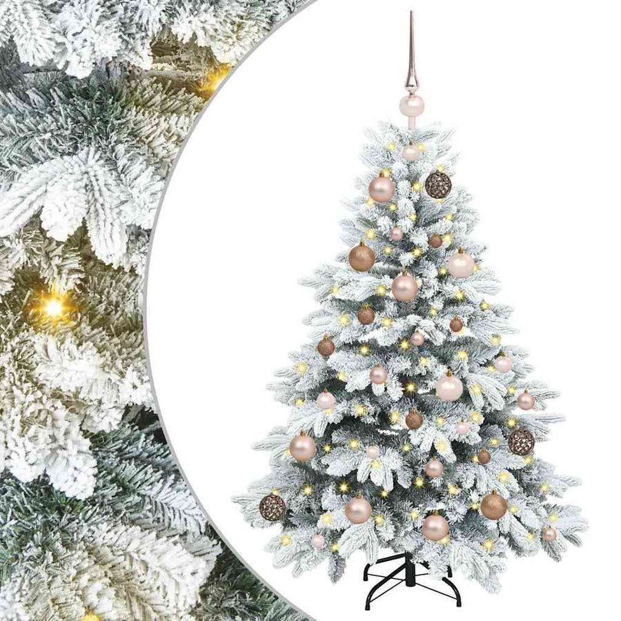 Kunstkerstboom met 150 LED met standaard Wit 120 cm PE en PVC