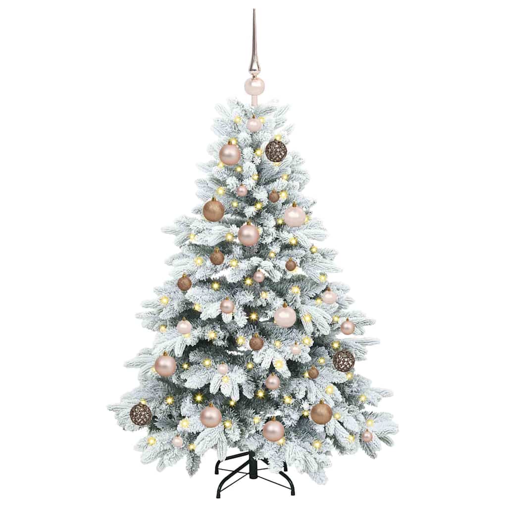 Kunstkerstboom met 150 LED met standaard Wit 120 cm PE en PVC