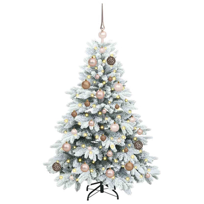 Kunstkerstboom met 150 LED met standaard Wit 120 cm PE en PVC