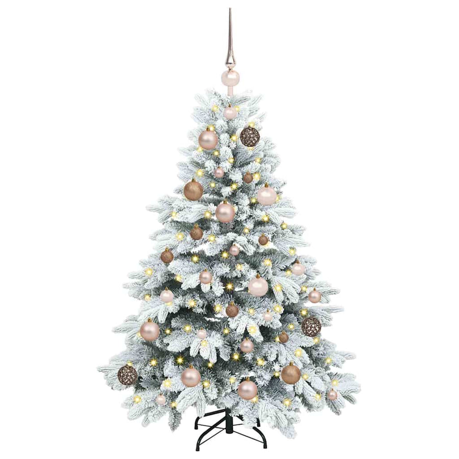 Kunstkerstboom met 150 LED met standaard Wit 120 cm PE en PVC