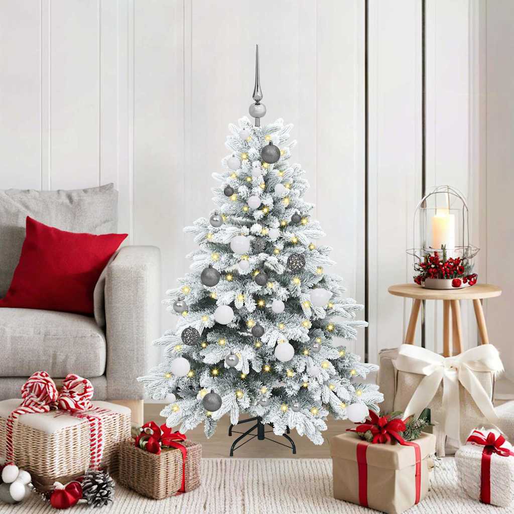 Kunstkerstboom met 150 LED met standaard Groen 120 cm PE en PVC
