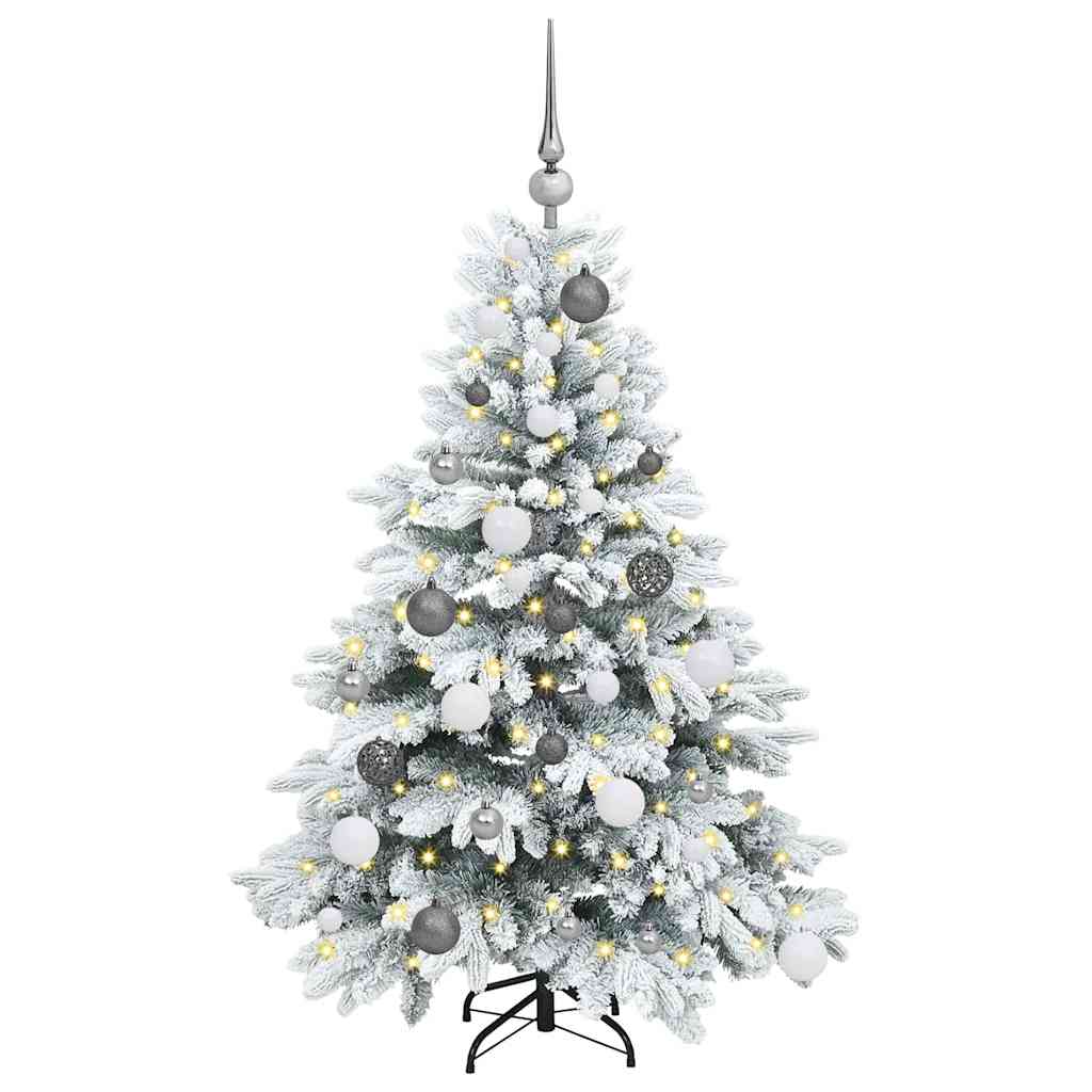 Kunstkerstboom met 150 LED met standaard Groen 120 cm PE en PVC