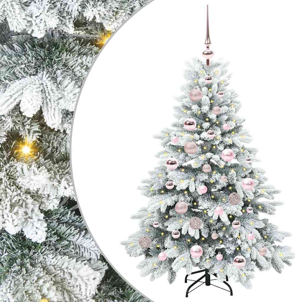 Kunstkerstboom met 150 LED met standaard Groen 120 cm PE en PVC