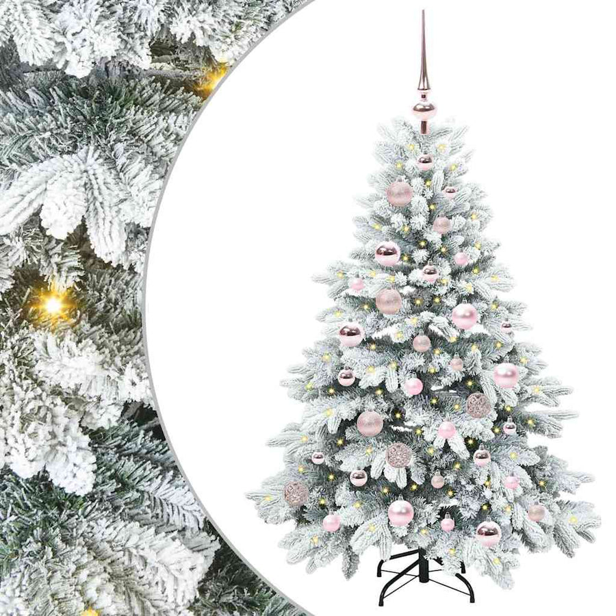 Kunstkerstboom met 150 LED met standaard Groen 120 cm PE en PVC
