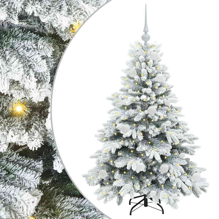 Kunstkerstboom met 150 LED met standaard Groen 120 cm PE en PVC