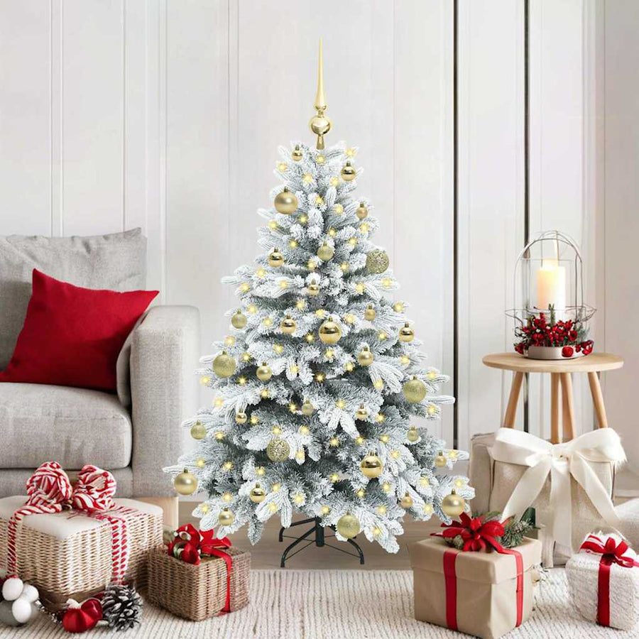Kunstkerstboom met 150 LED met standaard Groen 120 cm PE en PVC