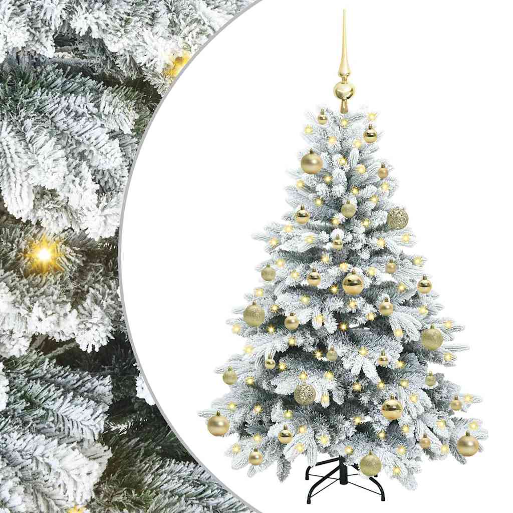 Kunstkerstboom met 150 LED met standaard Groen 120 cm PE en PVC