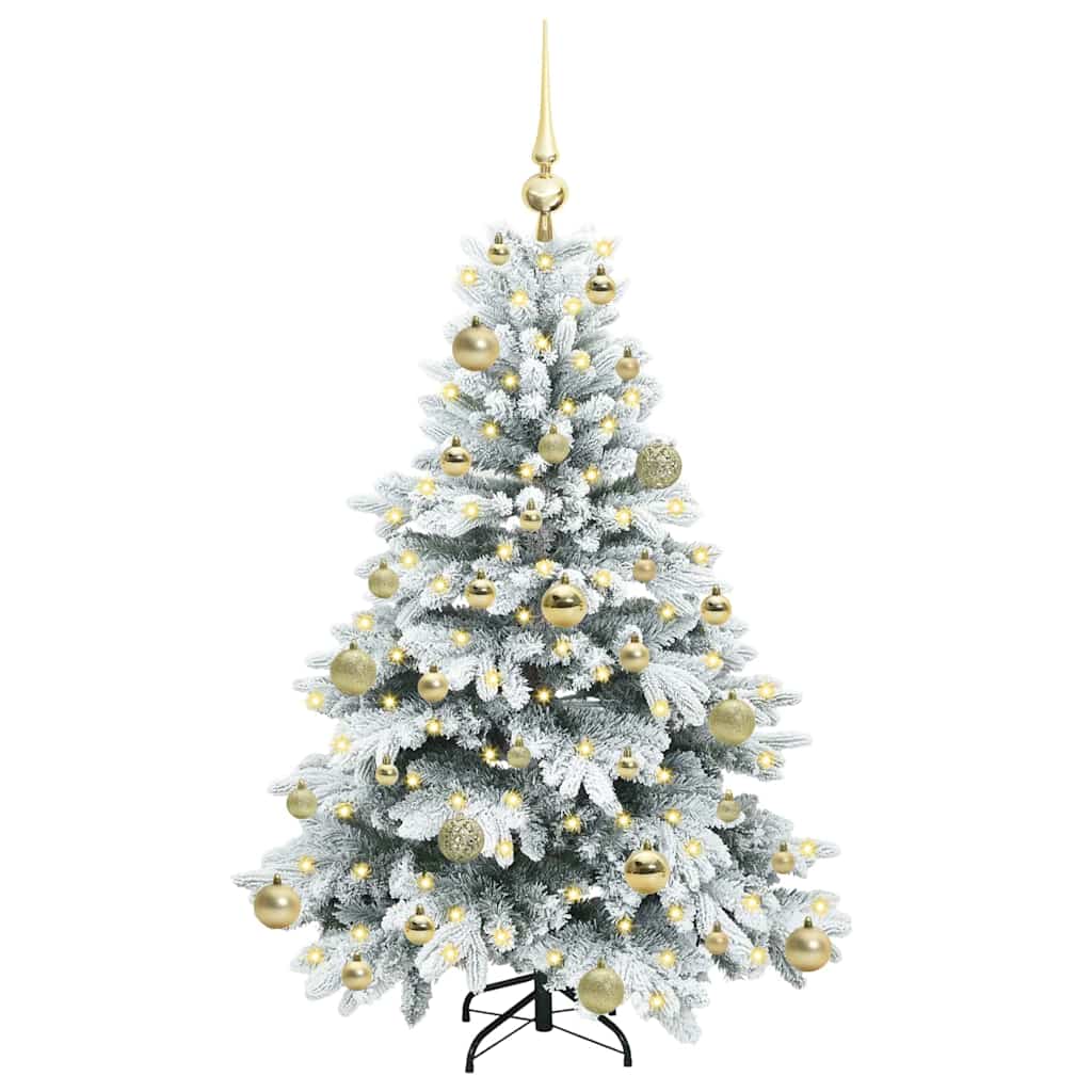 Kunstkerstboom met 150 LED met standaard Groen 120 cm PE en PVC