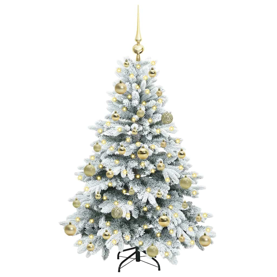 Kunstkerstboom met 150 LED met standaard Groen 120 cm PE en PVC