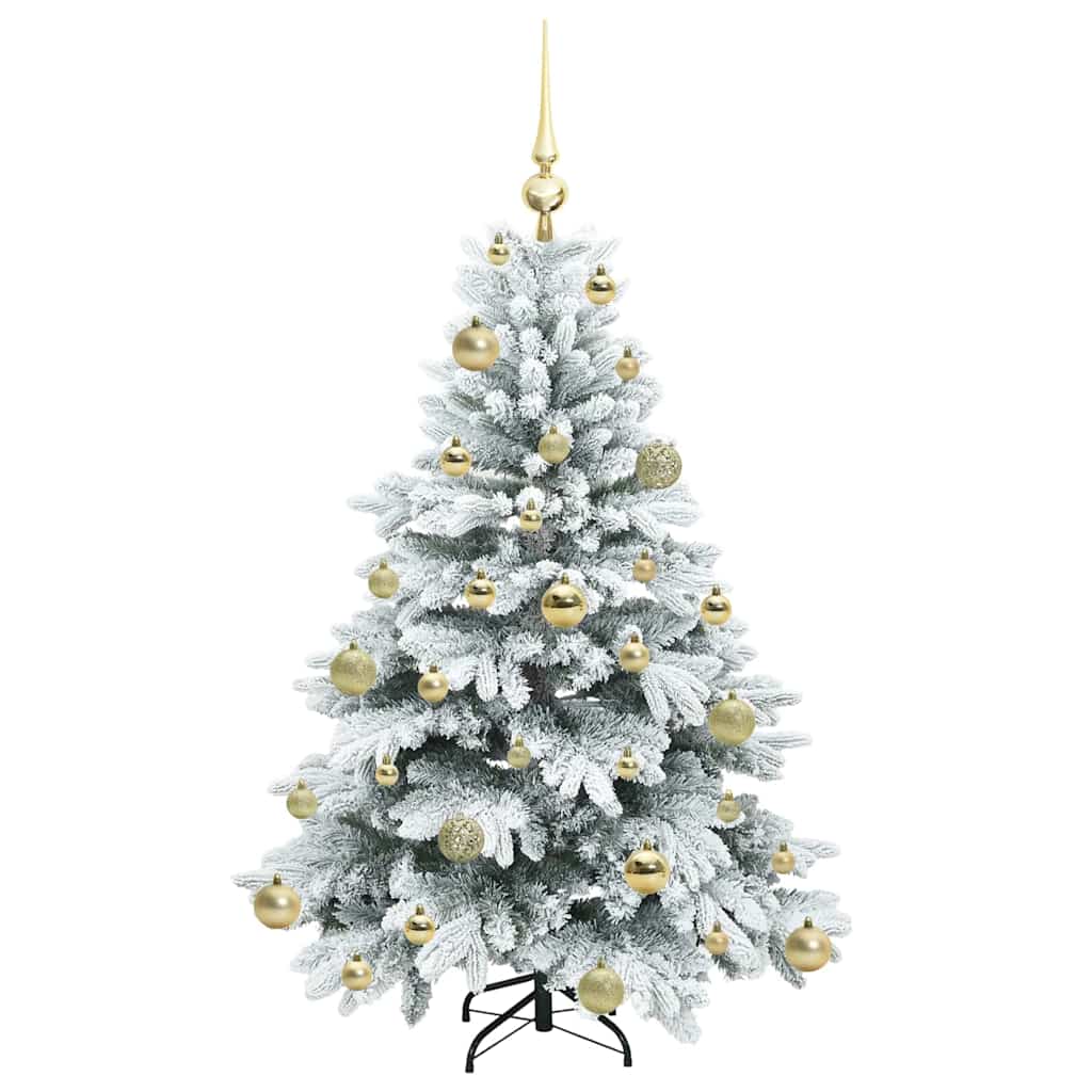 Kunstkerstboom met 150 LED met standaard Groen 120 cm PE en PVC
