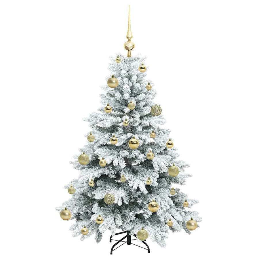 Kunstkerstboom met 150 LED met standaard Groen 120 cm PE en PVC
