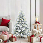Kunstkerstboom 120 cm wit met 150 LED