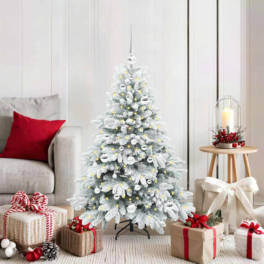 Kunstkerstboom met 150 LED met standaard Groen 120 cm PE en PVC