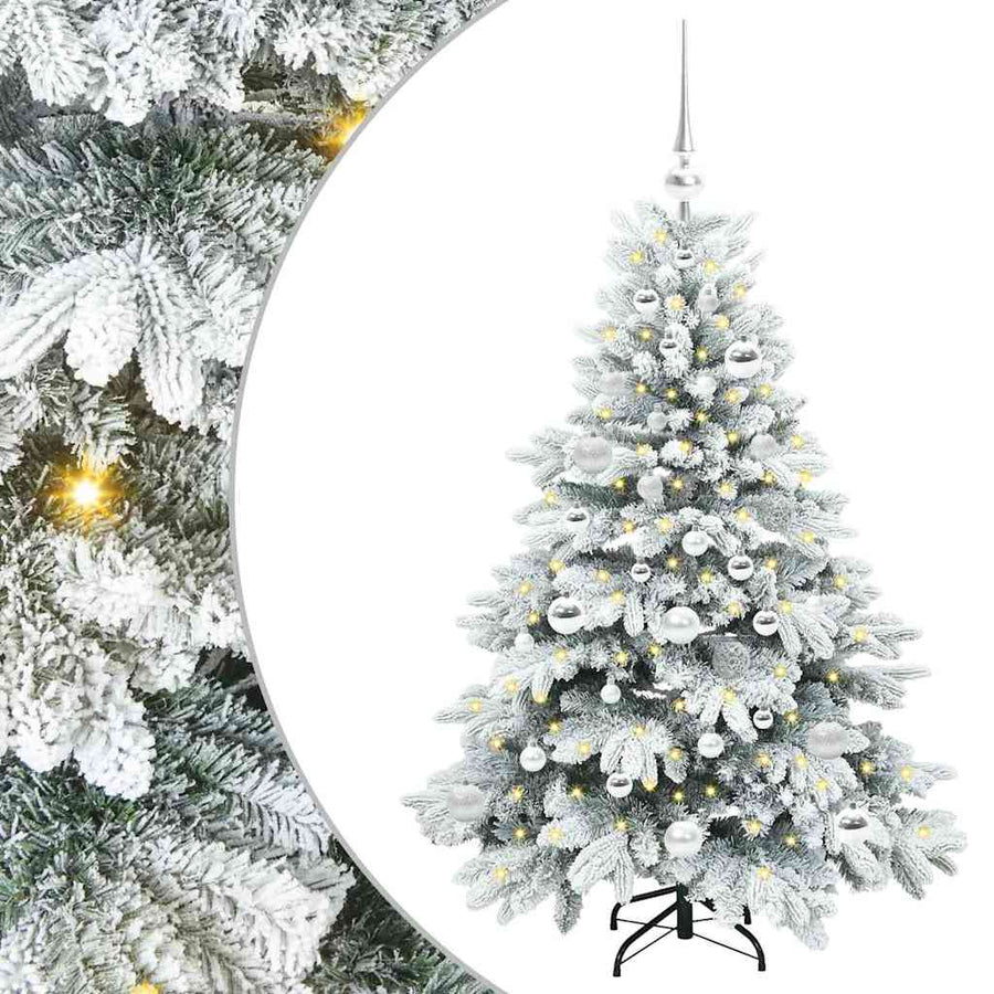 Kunstkerstboom met 150 LED met standaard Groen 120 cm PE en PVC