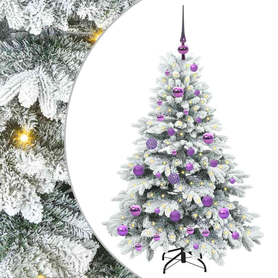 Kunstkerstboom met 150 LED met standaard Groen 120 cm PE en PVC