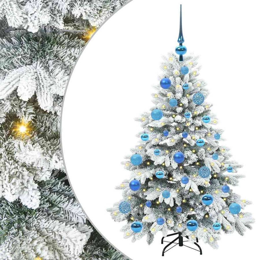 Kunstkerstboom met 150 LED met standaard Groen 120 cm PE en PVC