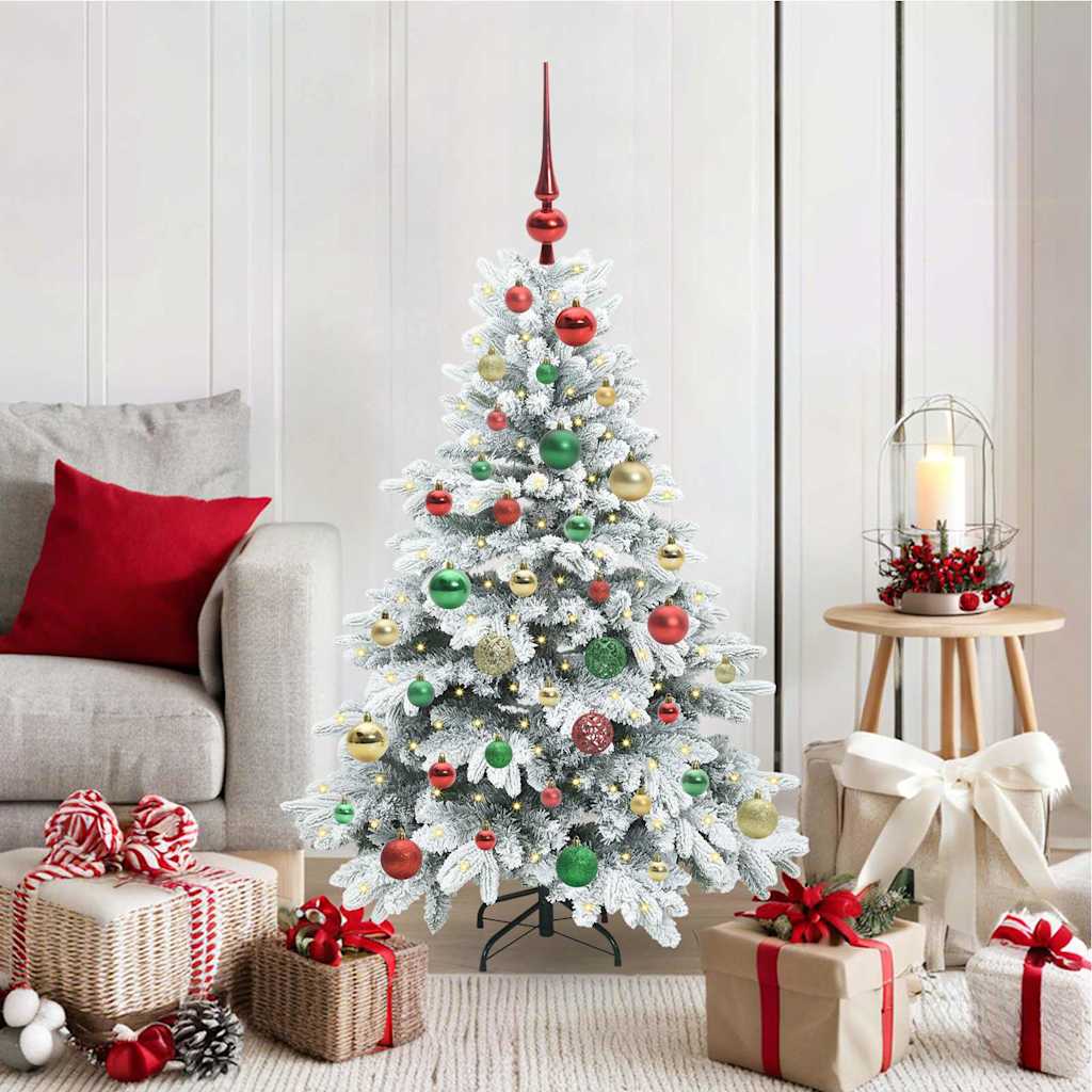 Kunstkerstboom met 150 LED met standaard Groen 120 cm PE en PVC