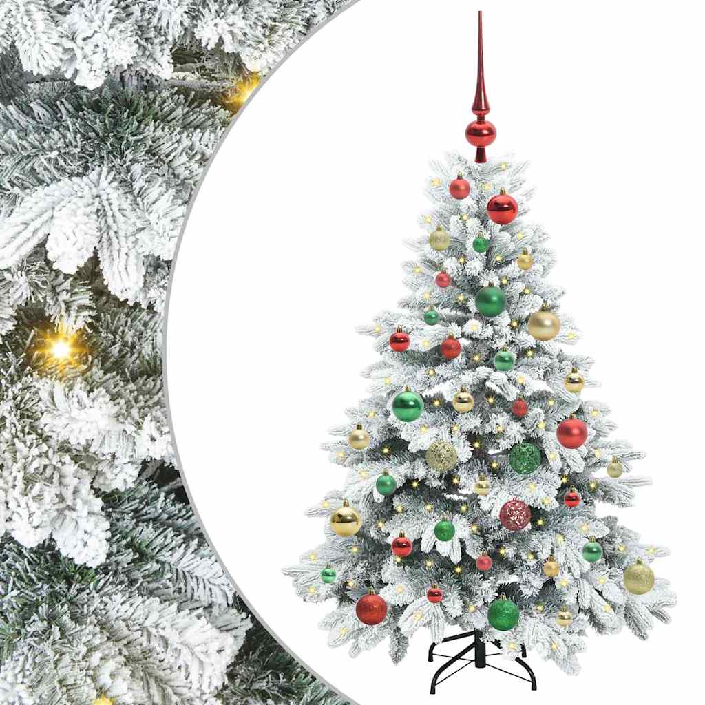 Kunstkerstboom met 150 LED met standaard Groen 120 cm PE en PVC