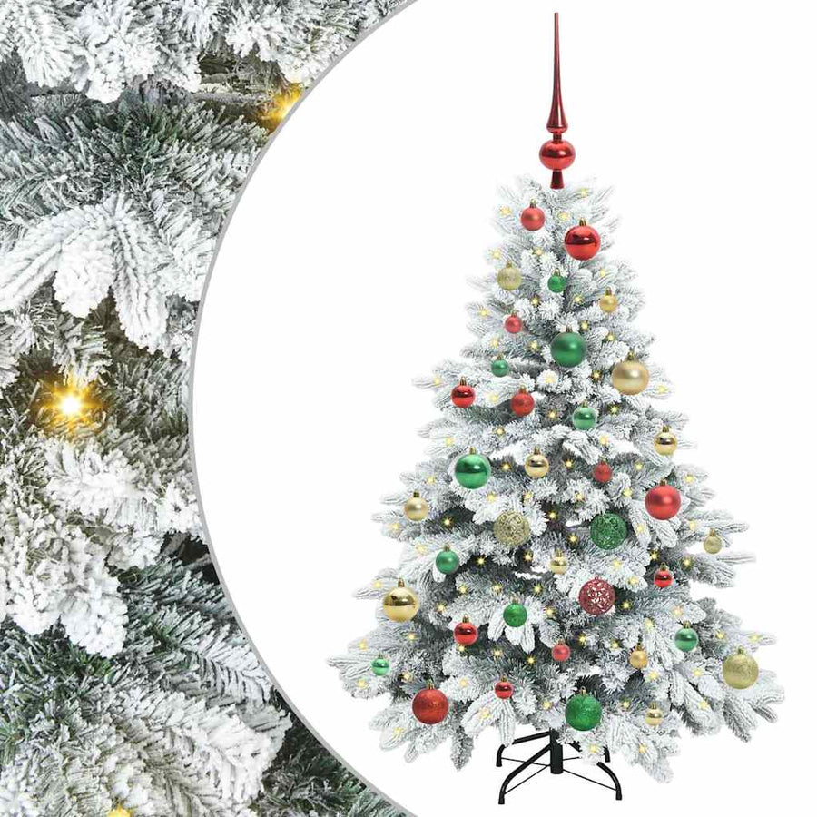 Kunstkerstboom met 150 LED met standaard Groen 120 cm PE en PVC
