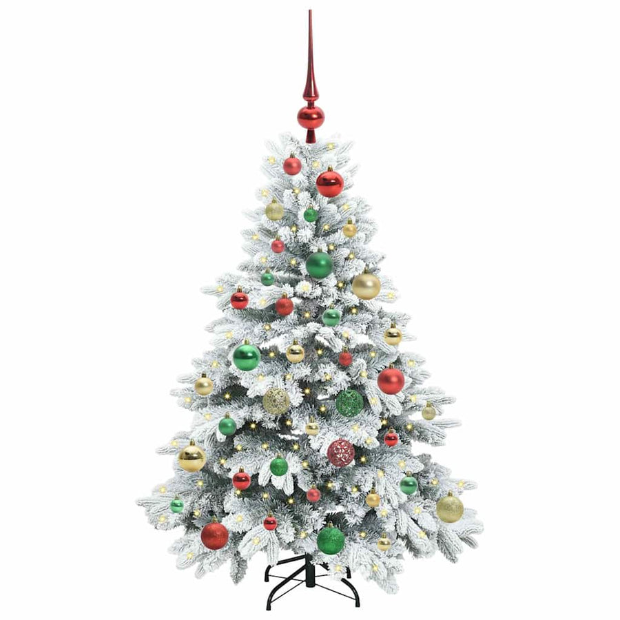 Kunstkerstboom met 150 LED met standaard Groen 120 cm PE en PVC