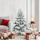 Kunstkerstboom 150 cm wit met 150 LED