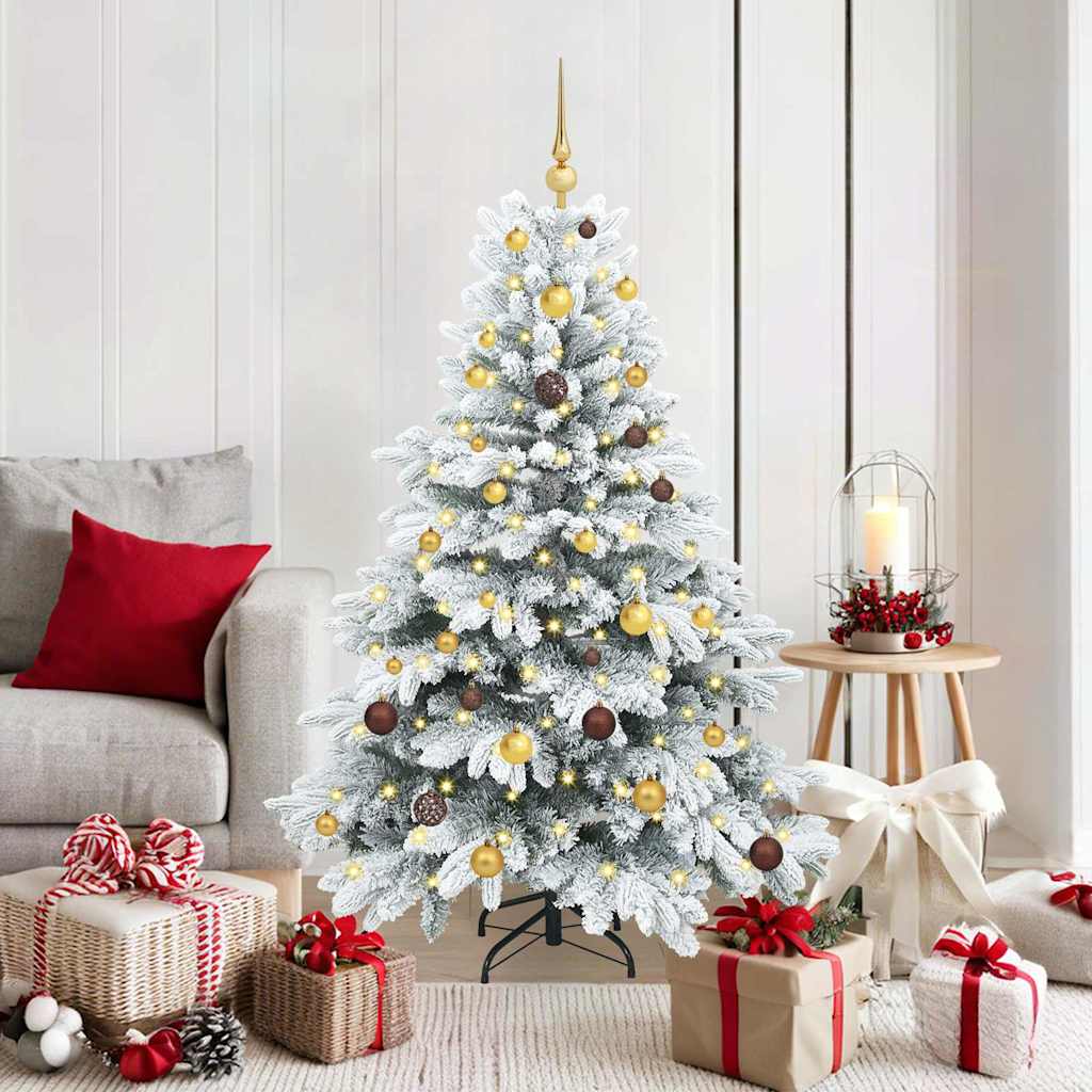 Kunstkerstboom met 150 LED met standaard Groen 150 cm PE en PVC