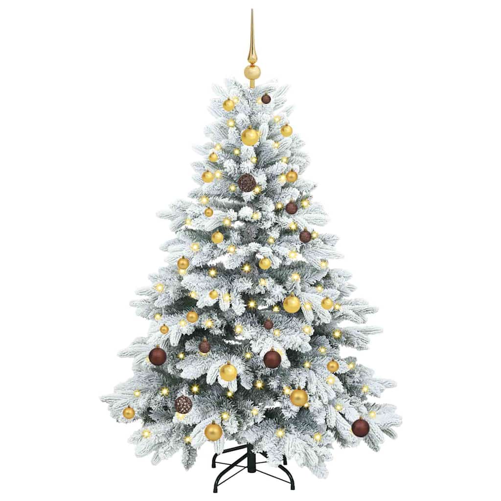 Kunstkerstboom met 150 LED met standaard Groen 150 cm PE en PVC