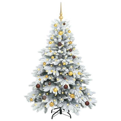 Kunstkerstboom met 150 LED met standaard Groen 150 cm PE en PVC