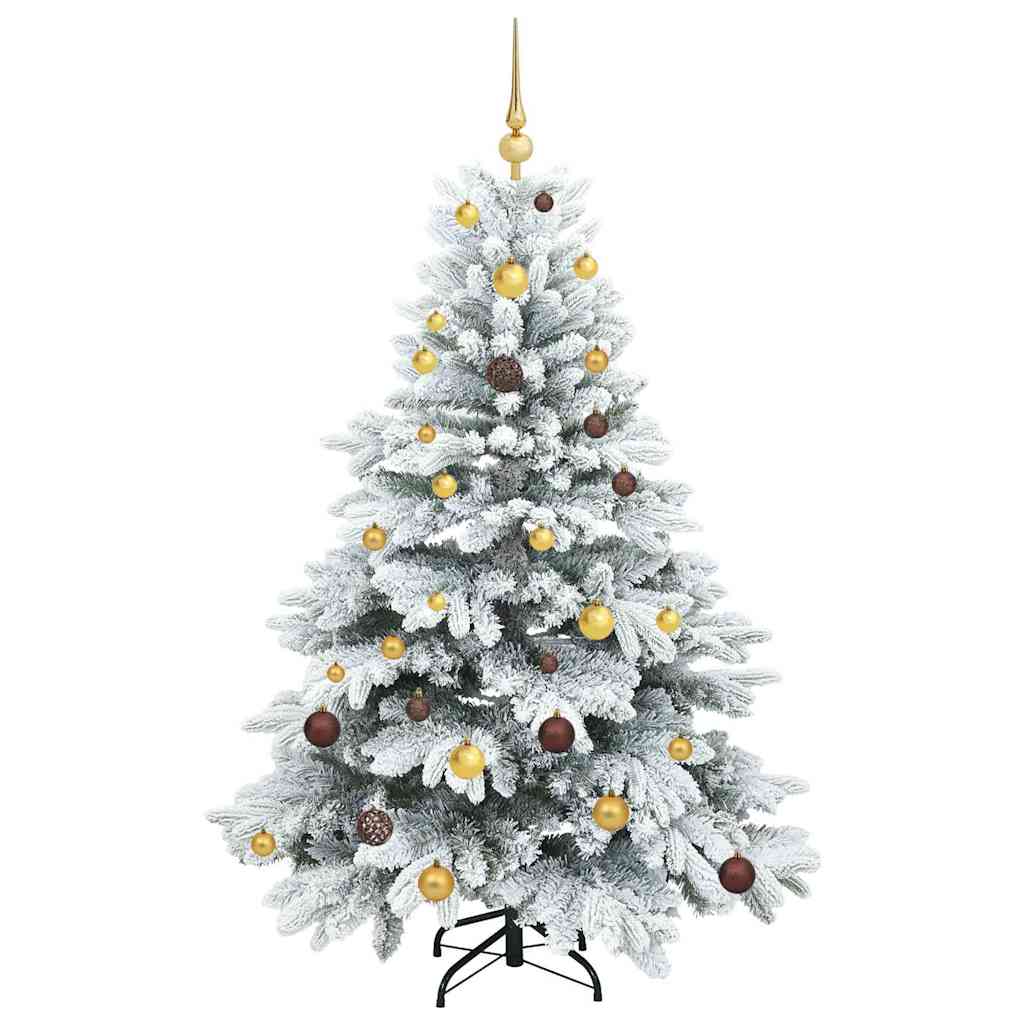 Kunstkerstboom met 150 LED met standaard Groen 150 cm PE en PVC