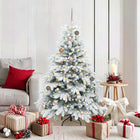 Kunstkerstboom 150 cm wit met 150 LED